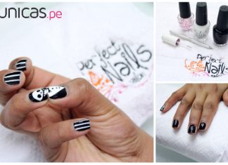 Manicure de calavera Jack para Halloween manicure-halloween