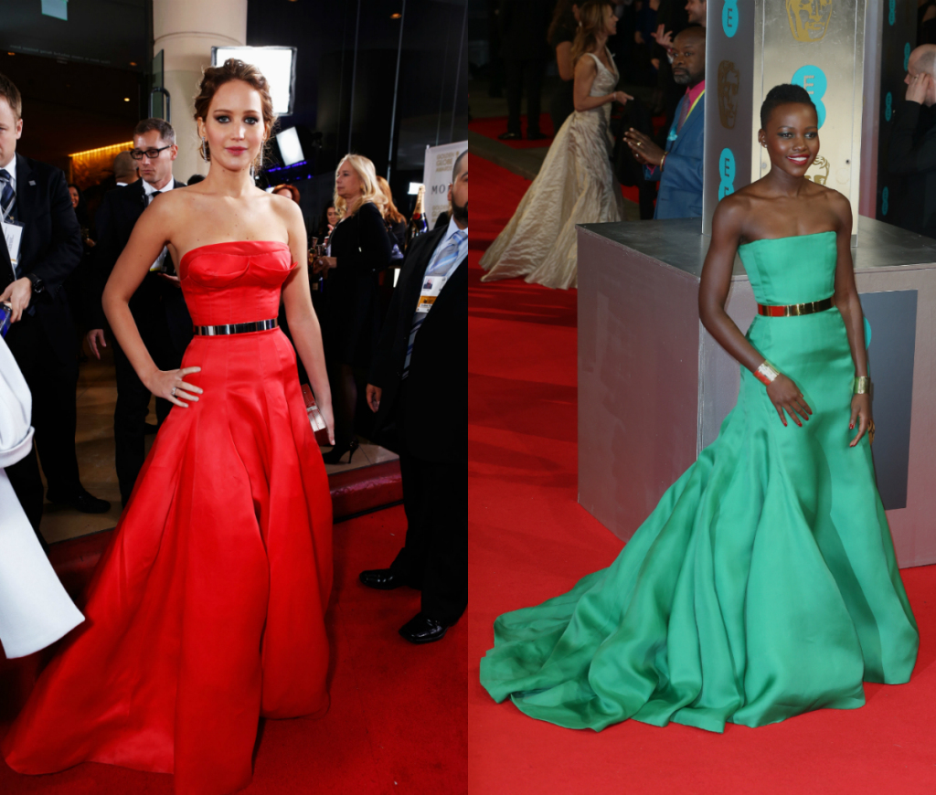 Un vestido y dos famosas: Jennifer Lawrence vs. Lupita Nyong'o