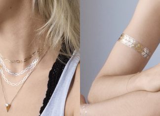 Joyas tatuadas: Tatuajes metálicos temporales