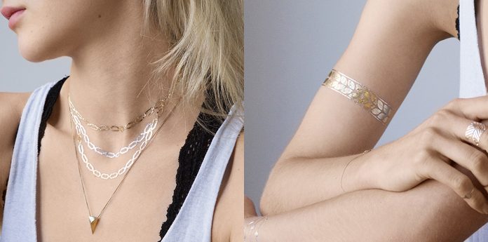 Joyas tatuadas: Tatuajes metálicos temporales